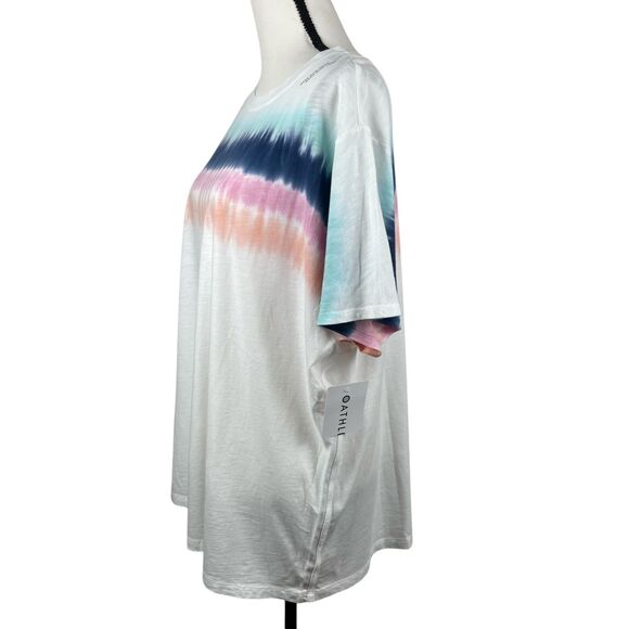 Athleta Women’s Tee Plus 3X Move With Pride Tie-Dye Organic Cotton Short Sleeve - Picture 6 of 11